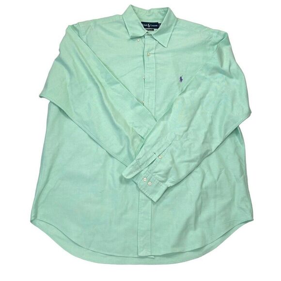 Ralph Lauren Men’s Light Green Button Down Shirt  17 36/37 Classic Fit L/XL - Picture 5 of 11